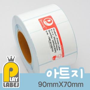 90mmX70mm(아트지) 프린터용 바코드라벨/롤라벨